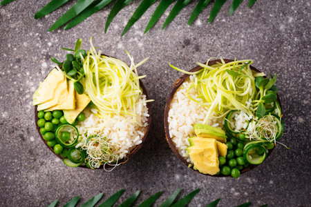 Vegan buddha bowl with vegetables