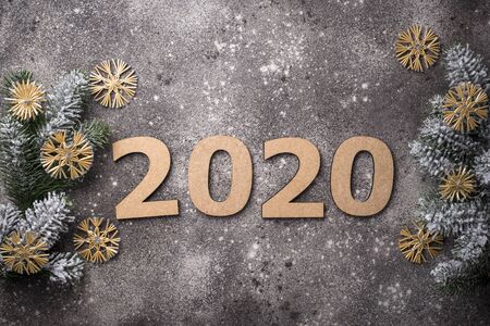 Christmas and New Year tree eco decor from strawの写真素材