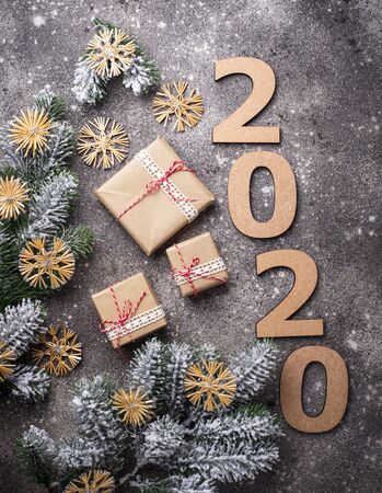 Christmas and New Year tree eco decor from strawの写真素材