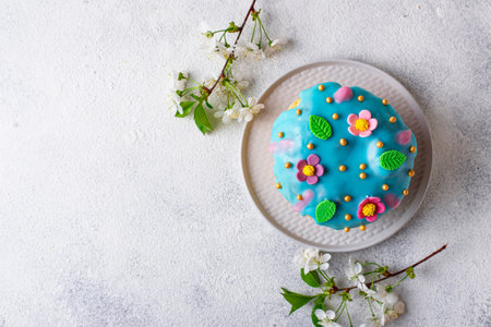 Traditional Easter cake with topping