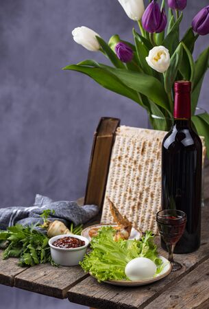 Symbolic of Jewish holiday Pesahの写真素材