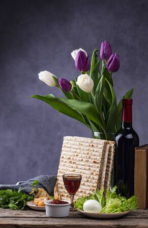 Symbolic of Jewish holiday Pesahの写真素材