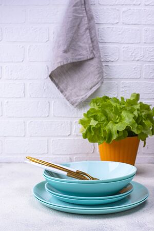 Modern kitchen interior design in Scandinavian styleの写真素材