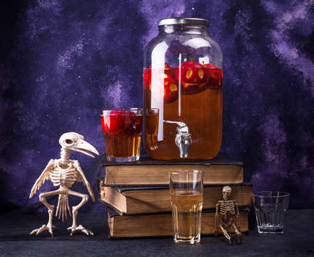 Halloween drink autumn apple ciderの写真素材