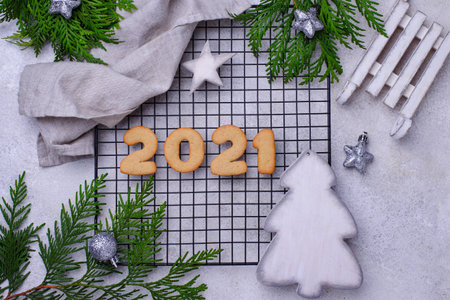 Gingerbread New Year cookies 2021