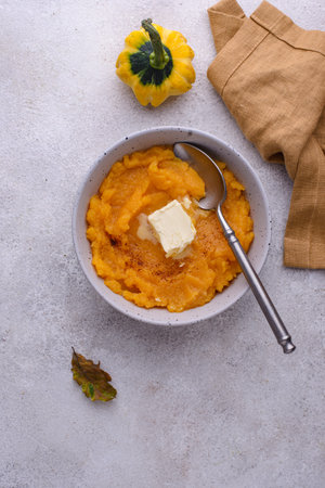 Pumpkin porridge. Traditional autumn dish