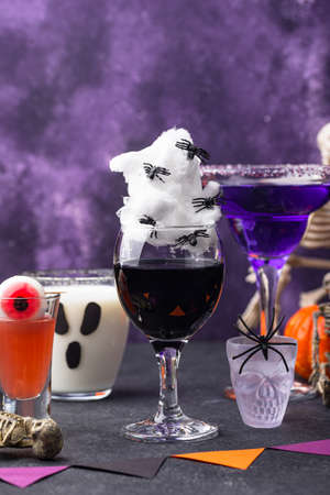 Set of various Halloween drinksの写真素材