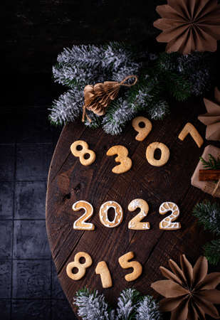 Christmas and New Year cookies 2022の写真素材