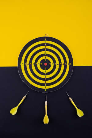 Target and goal concept with darts and arrowsの写真素材