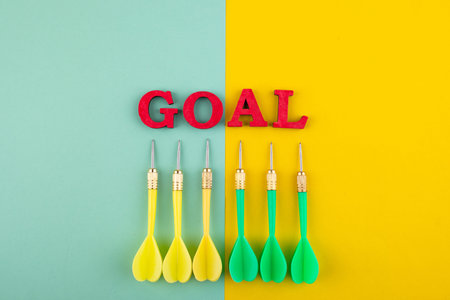 Target and goal concept with arrows