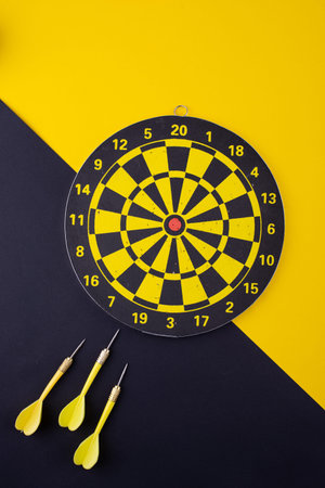 Target and goal concept with darts and arrowsの写真素材
