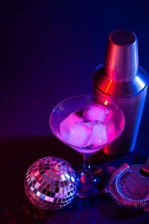 Bar tools in trendy neon light