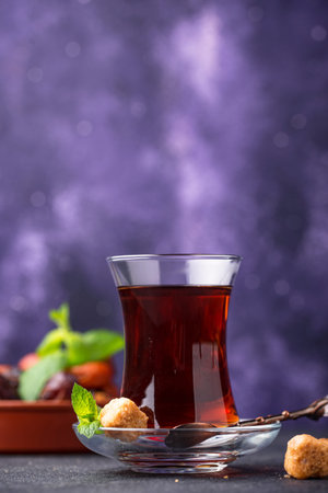 Turkish tea with dried fruits