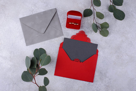 Wedding invitation card. Save the date concept