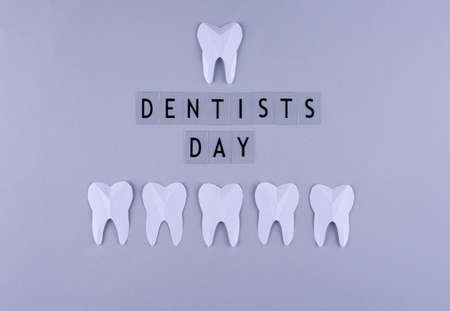 World dentists day concept with stomatology toolsの写真素材