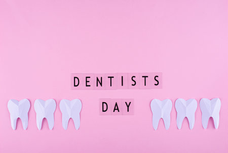 World dentists day concept with stomatology tools