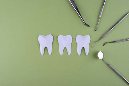 World dentists day concept with stomatology toolsの写真素材