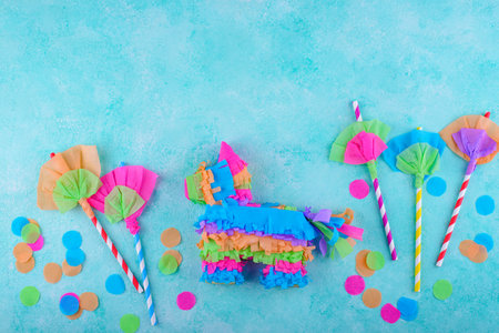 Traditional Mexican pinata in shape of donkey