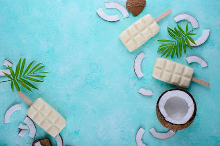 Healthy coconut ice creamsの写真素材