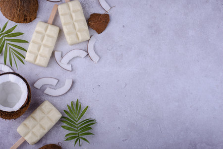 Healthy coconut ice creams