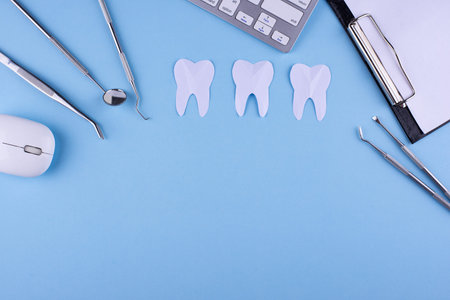 World dentists day concept with stomatology tools