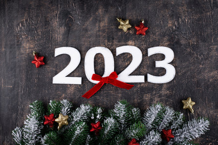 2023 New Year and Christmas composition