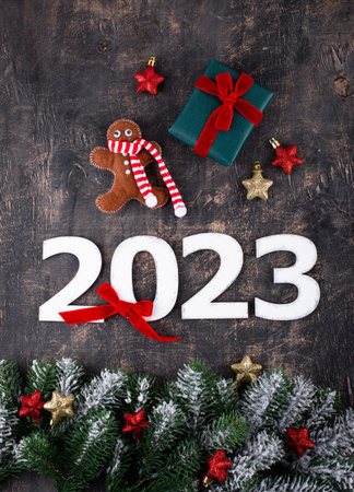 2023 New Year and Christmas composition