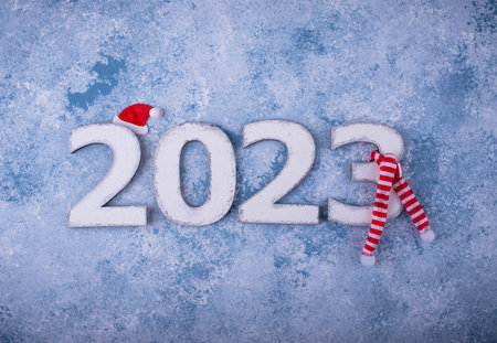 2023 New Year and Christmas compositionの写真素材