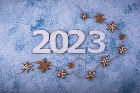 2023 New Year and Christmas composition