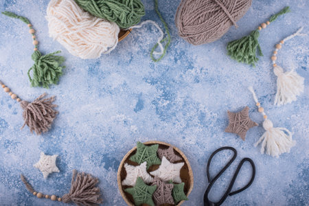 Christmas and New Year boho style decorationの写真素材