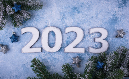 2023 New Year and Christmas composition