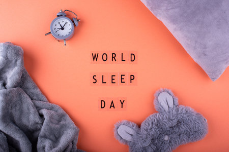 World sleep day concept with alarm clock