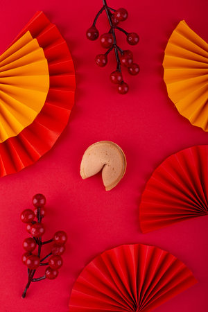 2023 Chinese new year, year of the rabbit banner template design with rabbits and flowers background. Chinese translation: Rabbitの写真素材