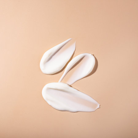 Assortment of smears of cream or lotionの写真素材