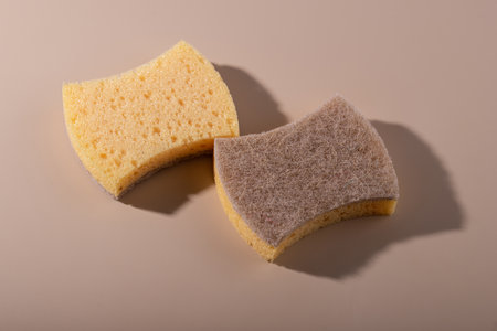 Eco cleaning with sponges, sustainable conceptの写真素材