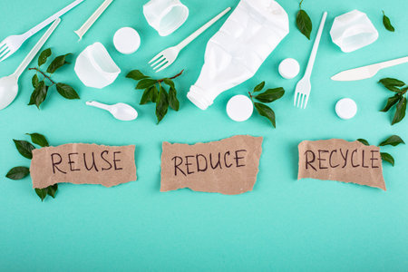 Reuse, reduce, recycle concept. Zero wasteの写真素材