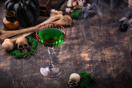 Halloween zombie martini cocktailの写真素材