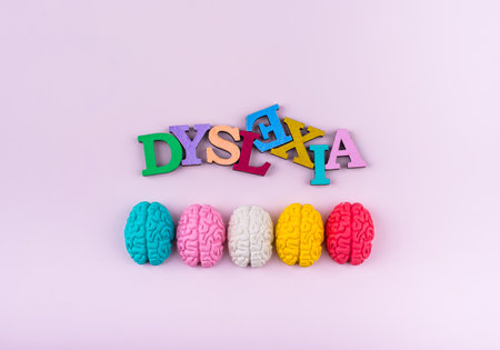Dyslexia awareness concept with lettersの写真素材