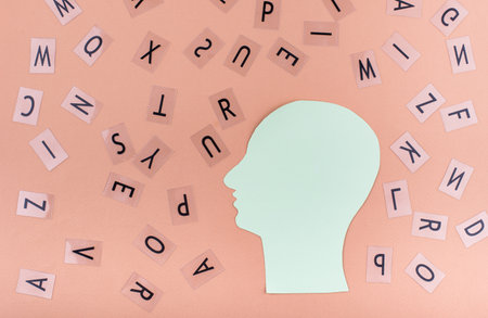 Dyslexia awareness concept with lettersの写真素材