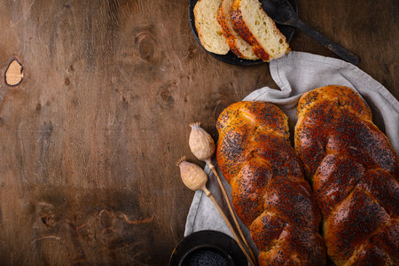 Traditional Jewish sabbath Challah bread