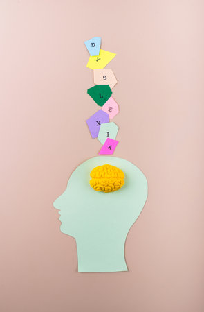 Dyslexia awareness concept with lettersの写真素材