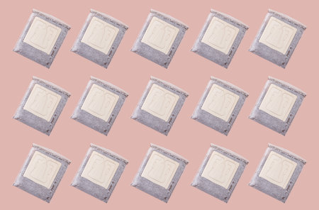 Pattern from drip coffee paper bag isolated