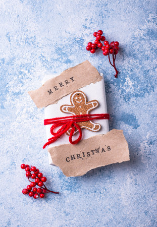 Christmas festive background with gift boxes