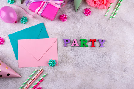 Birthday party celebration concept with papaer hat