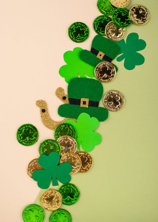 St. Patricks Day background with shamrock