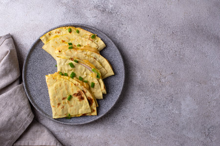 Quesadilla with chicken, tortilla wrap
