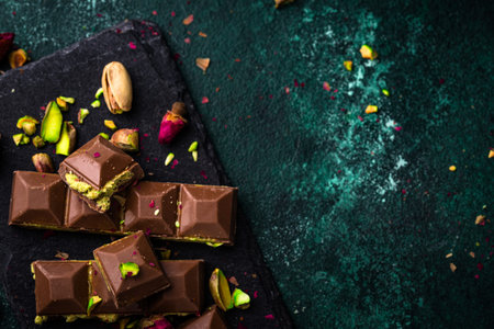 Dubai chocolate with kadayif pistachio filling
