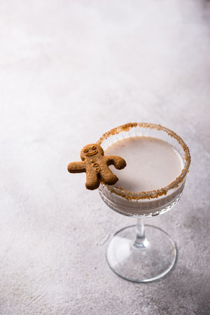 Christmas winter creamy cocktail eggnog
