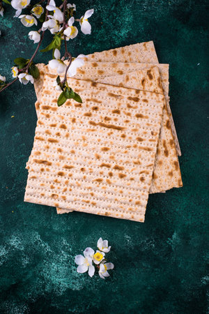 Traditional Jewish bread matzo for Passover
