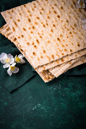Traditional Jewish bread matzo for Passover